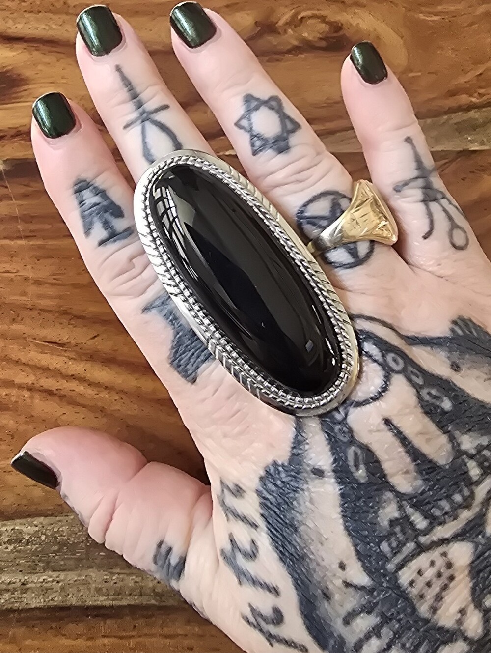 2nd Edition Black Onyx Pond Ring By Evil Pawn Jewelry